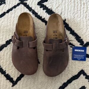 Birkenstock. Boston Clog. Havana Oiled Leather.